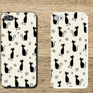 Adorable Cats Pattern Tough Rubber Case Iphone 5c..